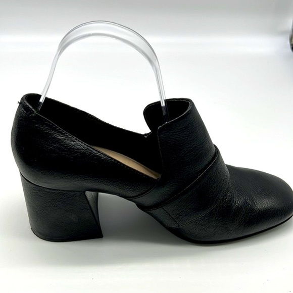 Nine West - Baroque Square Toe Leather Buckle Chunky Block Heels Size 7.5 - Picture 14 of 15